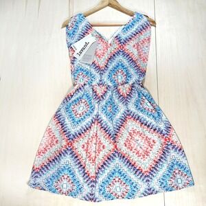 NWT lavand. Geometric‎ Multi Color Dress Size XS Southwestern
